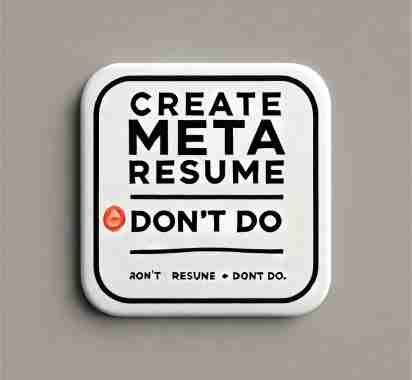 How to Create Meta Resume | Avoid Common Mistakes